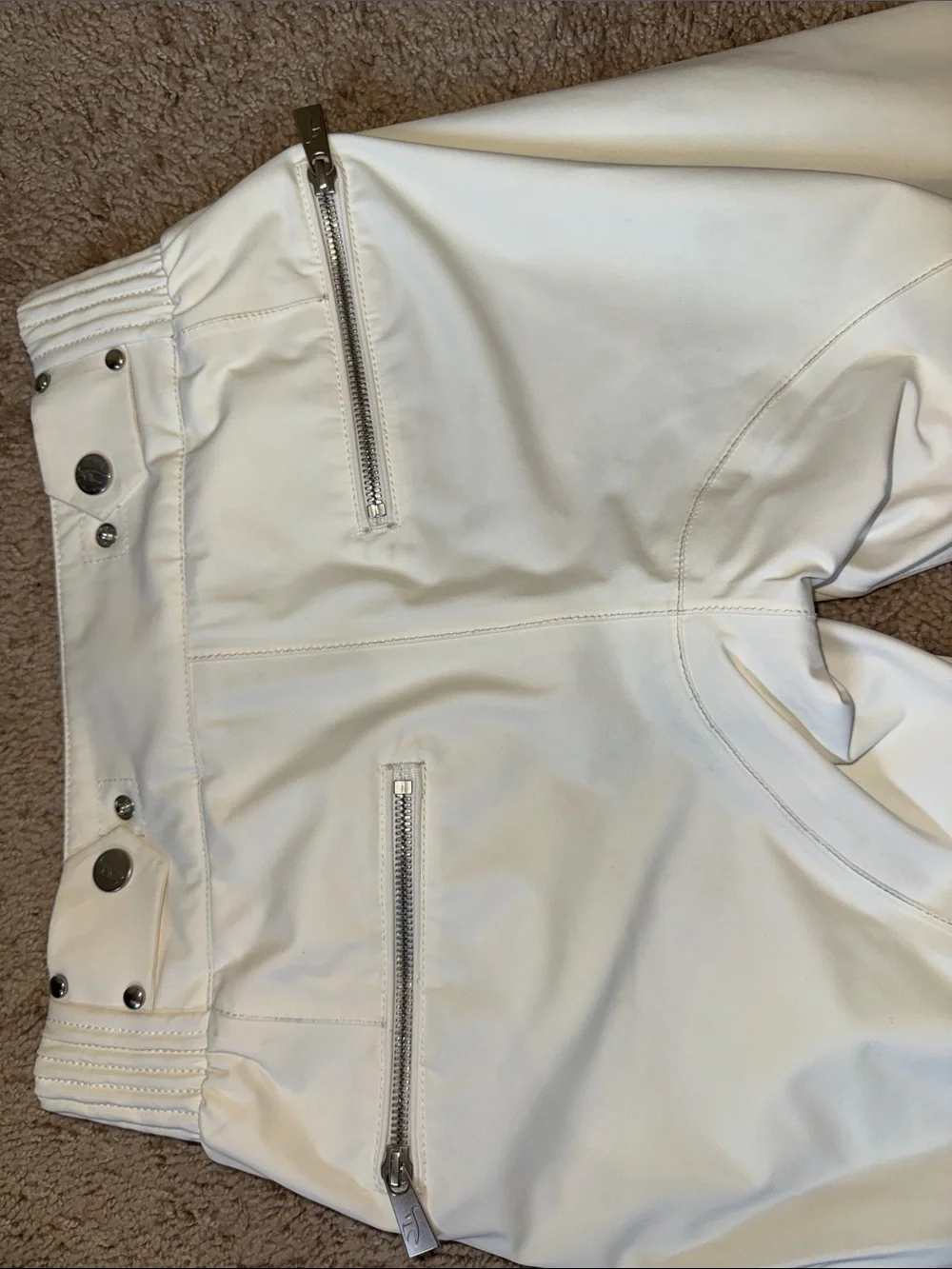Tony Sailer Women's White Ski/Snowboard Pants with Zip Pockets size 34